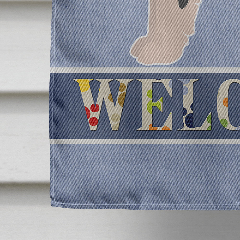 Pomsky #1 Welcome House Flag 28x40 Porch Sleeve Pole Decorative Outside Yard Banner Artwork Wall Hanging, Polyester