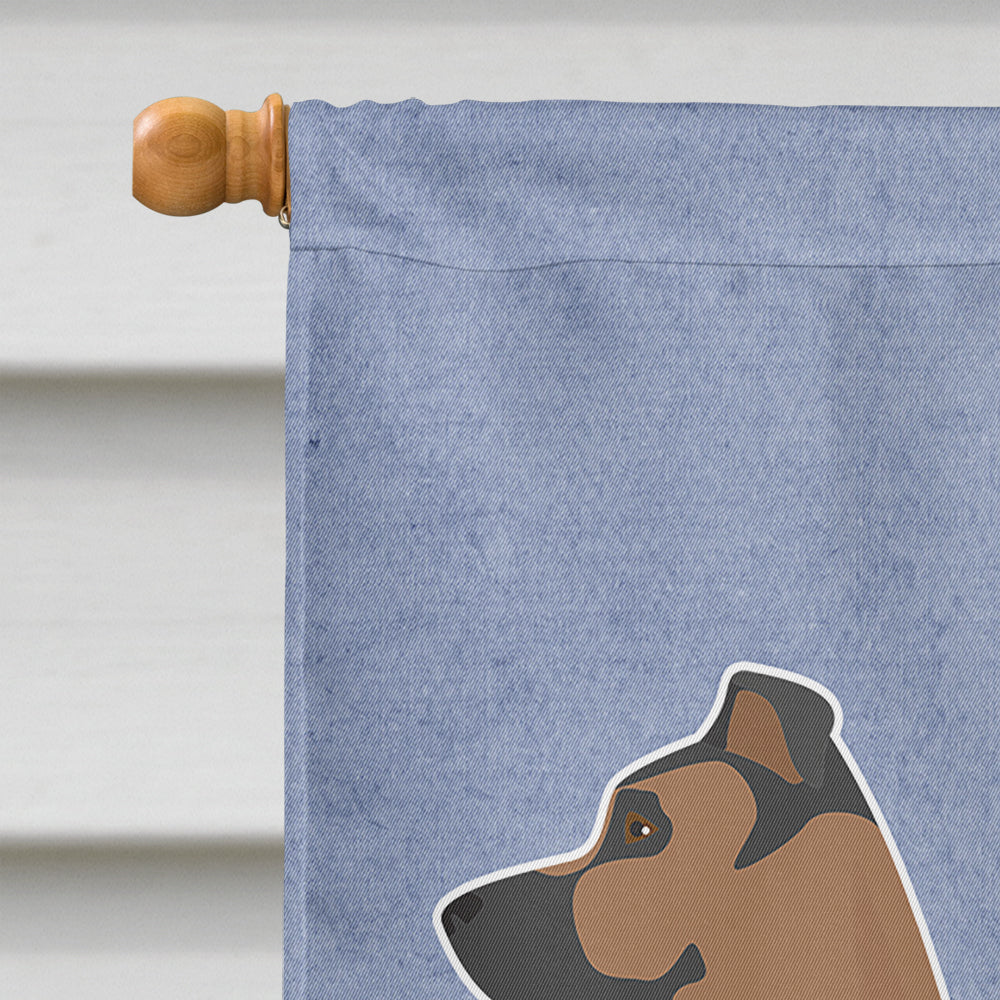 Shepherd Pit Mix #1 Welcome House Flag 28x40 Porch Sleeve Pole Decorative Outside Yard Banner Artwork Wall Hanging, Polyester