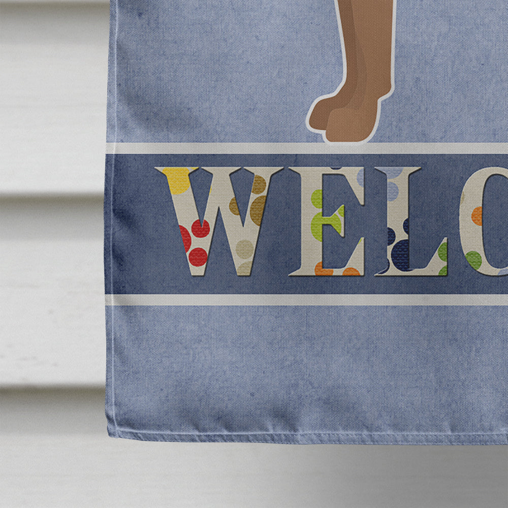 Shepherd Pit Mix #1 Welcome House Flag 28x40 Porch Sleeve Pole Decorative Outside Yard Banner Artwork Wall Hanging, Polyester