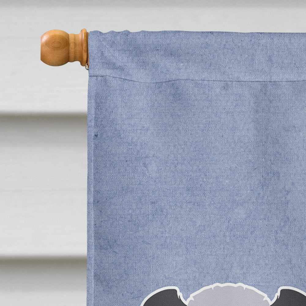 Shih Poo Welcome House Flag 28x40 Porch Sleeve Pole Decorative Outside Yard Banner Artwork Wall Hanging, Polyester