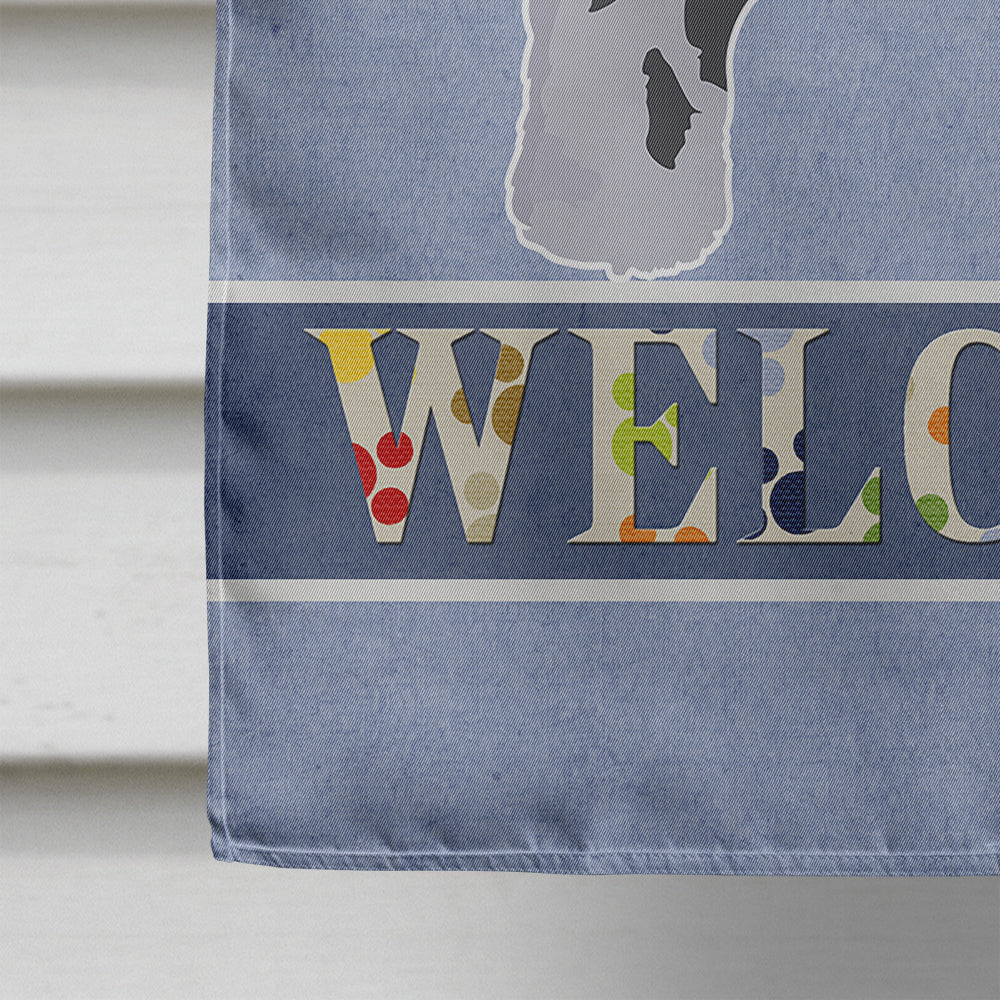 Shih Poo Welcome House Flag 28x40 Porch Sleeve Pole Decorative Outside Yard Banner Artwork Wall Hanging, Polyester