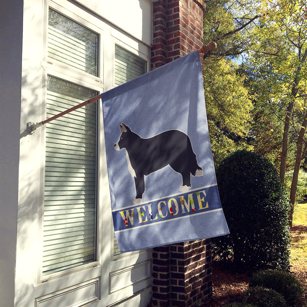 Shollie #1 Welcome House Flag 28x40 Porch Sleeve Pole Decorative Outside Yard Banner Artwork Wall Hanging, Polyester