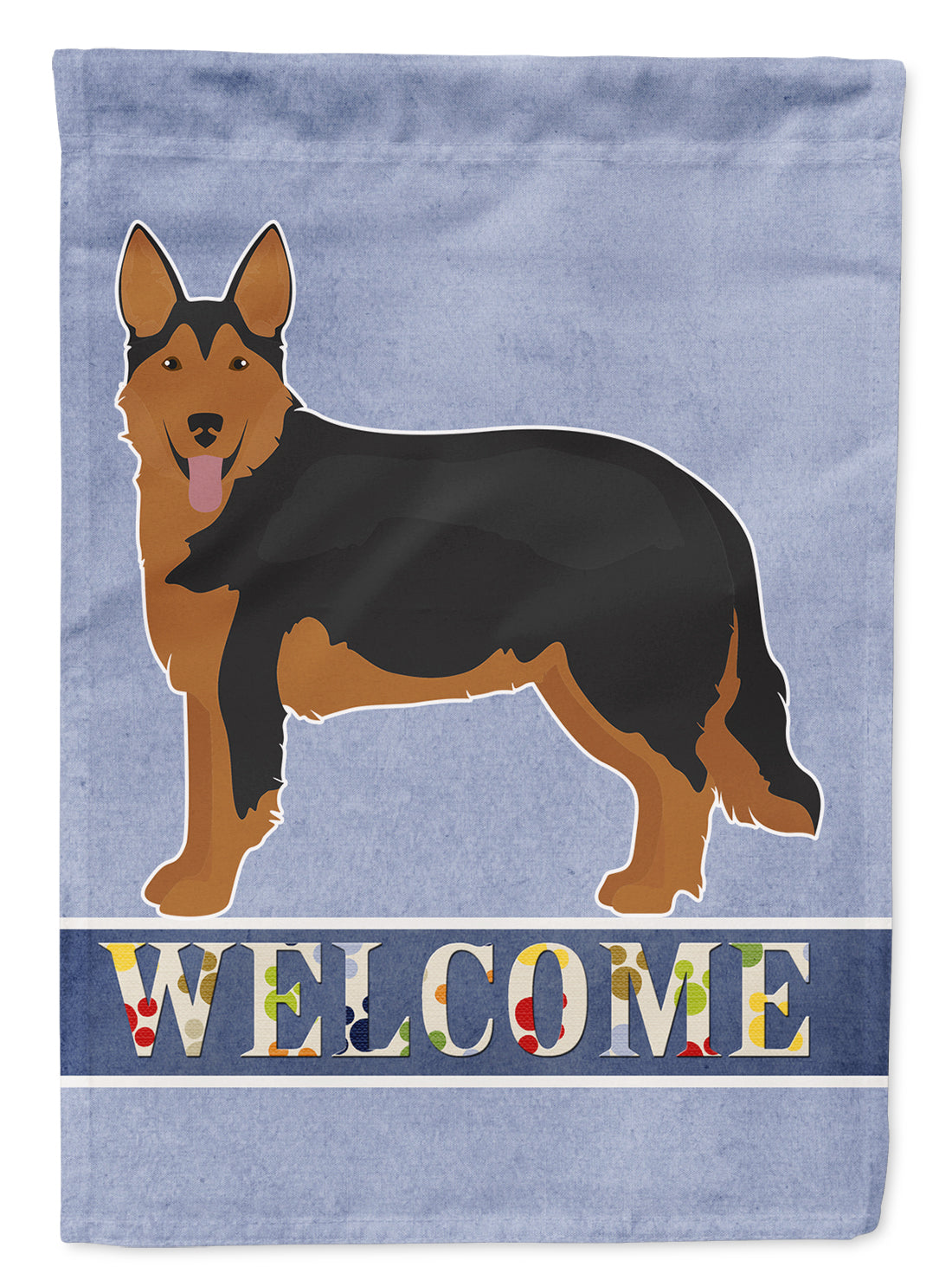 Shollie #2 Welcome House Flag 28x40 Porch Sleeve Pole Decorative Outside Yard Banner Artwork Wall Hanging, Polyester