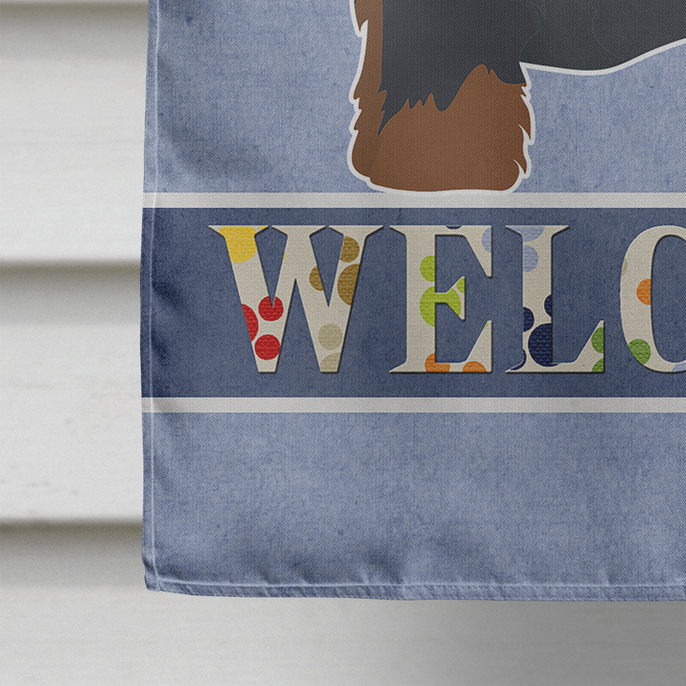 Shorkie #1 Welcome House Flag 28x40 Porch Sleeve Pole Decorative Outside Yard Banner Artwork Wall Hanging, Polyester