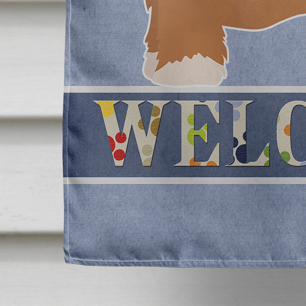 Shorkie #2 Welcome House Flag 28x40 Porch Sleeve Pole Decorative Outside Yard Banner Artwork Wall Hanging, Polyester