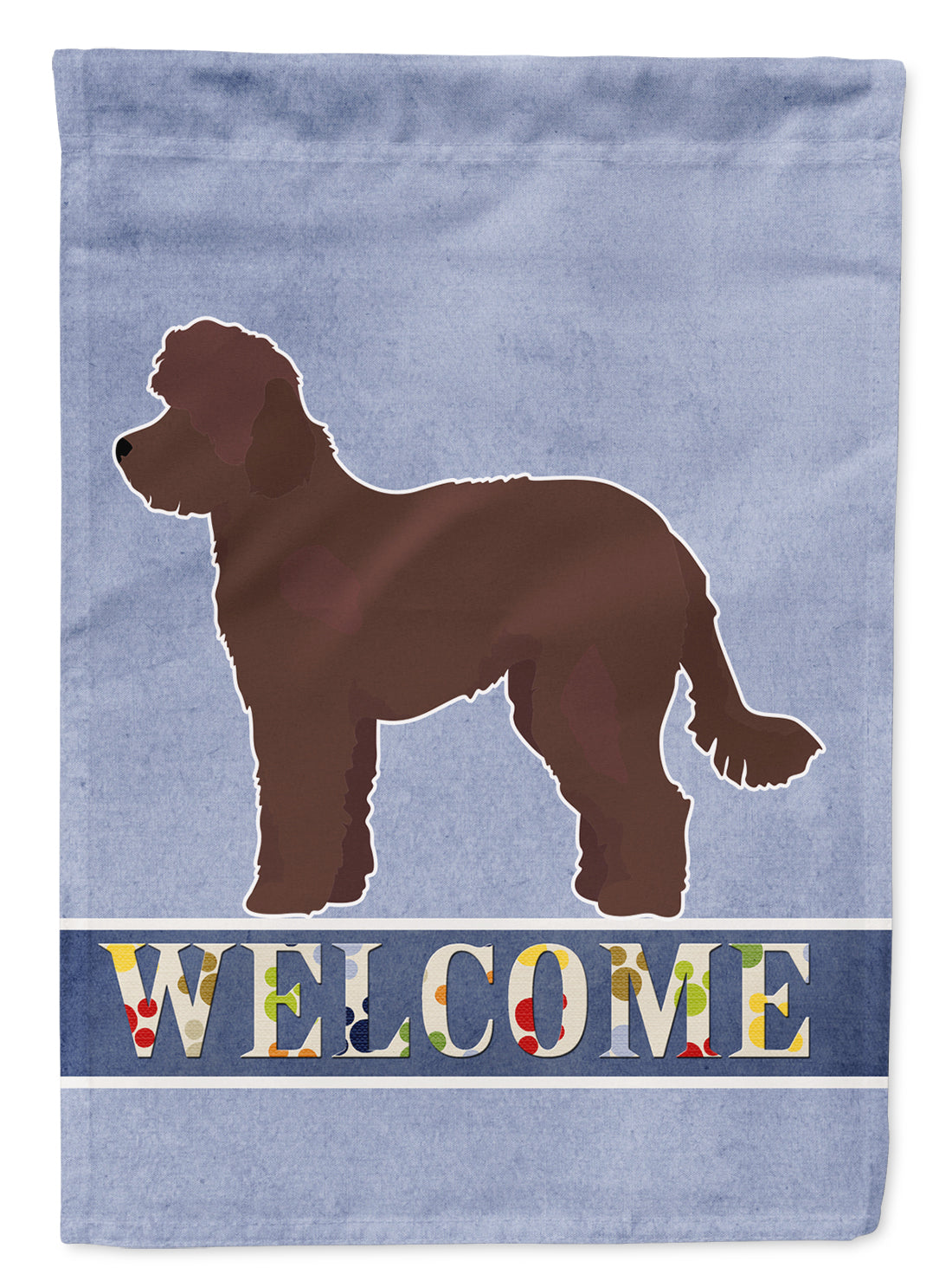 Whoodle #1 Welcome House Flag 28x40 Porch Sleeve Pole Decorative Outside Yard Banner Artwork Wall Hanging, Polyester
