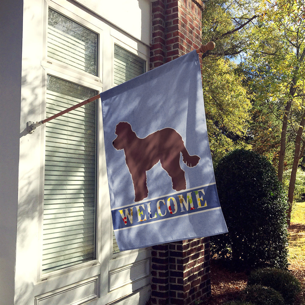 Whoodle #1 Welcome House Flag 28x40 Porch Sleeve Pole Decorative Outside Yard Banner Artwork Wall Hanging, Polyester