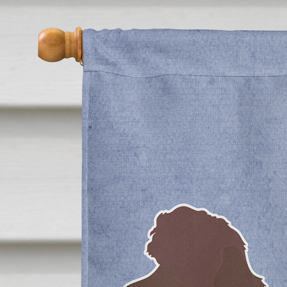 Whoodle #1 Welcome House Flag 28x40 Porch Sleeve Pole Decorative Outside Yard Banner Artwork Wall Hanging, Polyester