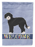 Whoodle #2 Welcome House Flag 28x40 Porch Sleeve Pole Decorative Outside Yard Banner Artwork Wall Hanging, Polyester