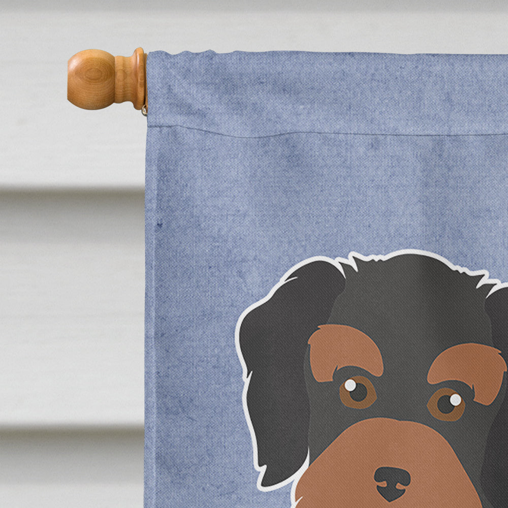 Yorkiepoo #1 Welcome House Flag 28x40 Porch Sleeve Pole Decorative Outside Yard Banner Artwork Wall Hanging, Polyester