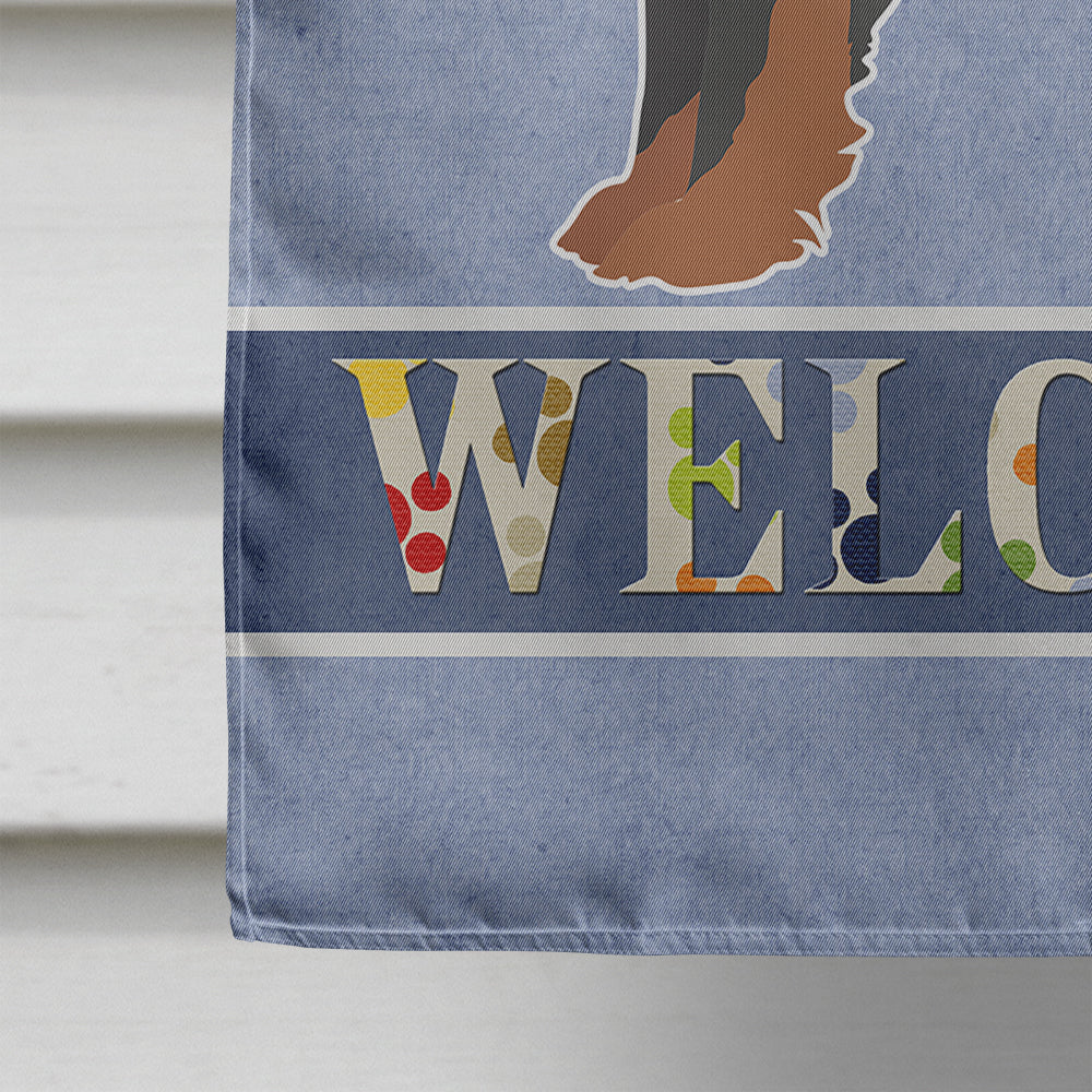 Yorkiepoo #1 Welcome House Flag 28x40 Porch Sleeve Pole Decorative Outside Yard Banner Artwork Wall Hanging, Polyester