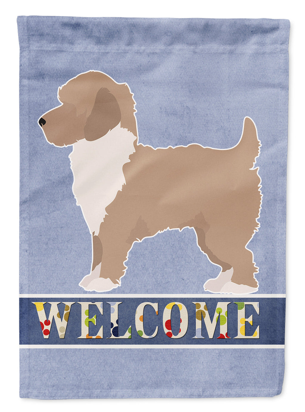 Yorkiepoo #2 Welcome House Flag 28x40 Porch Sleeve Pole Decorative Outside Yard Banner Artwork Wall Hanging, Polyester