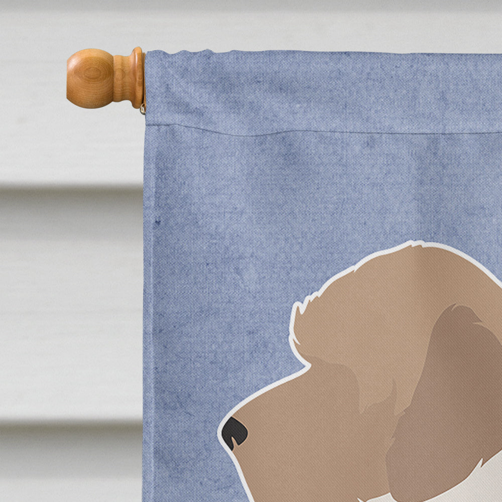 Yorkiepoo #2 Welcome House Flag 28x40 Porch Sleeve Pole Decorative Outside Yard Banner Artwork Wall Hanging, Polyester