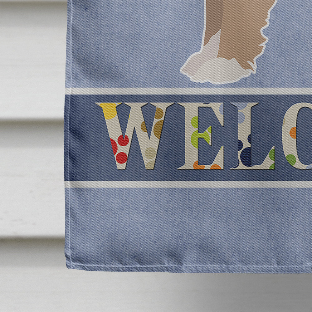 Yorkiepoo #2 Welcome House Flag 28x40 Porch Sleeve Pole Decorative Outside Yard Banner Artwork Wall Hanging, Polyester