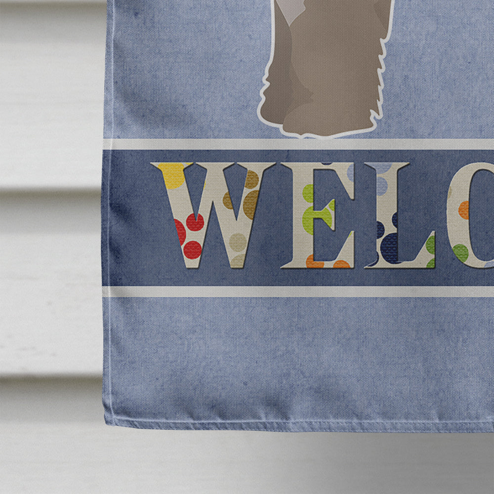Zuchon #1 Welcome House Flag 28x40 Porch Sleeve Pole Decorative Outside Yard Banner Artwork Wall Hanging, Polyester