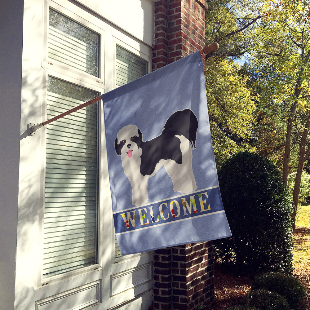 Zuchon #2 Welcome House Flag 28x40 Porch Sleeve Pole Decorative Outside Yard Banner Artwork Wall Hanging, Polyester
