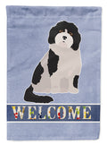 Cavachon #3 Welcome House Flag 28x40 Porch Sleeve Pole Decorative Outside Yard Banner Artwork Wall Hanging, Polyester