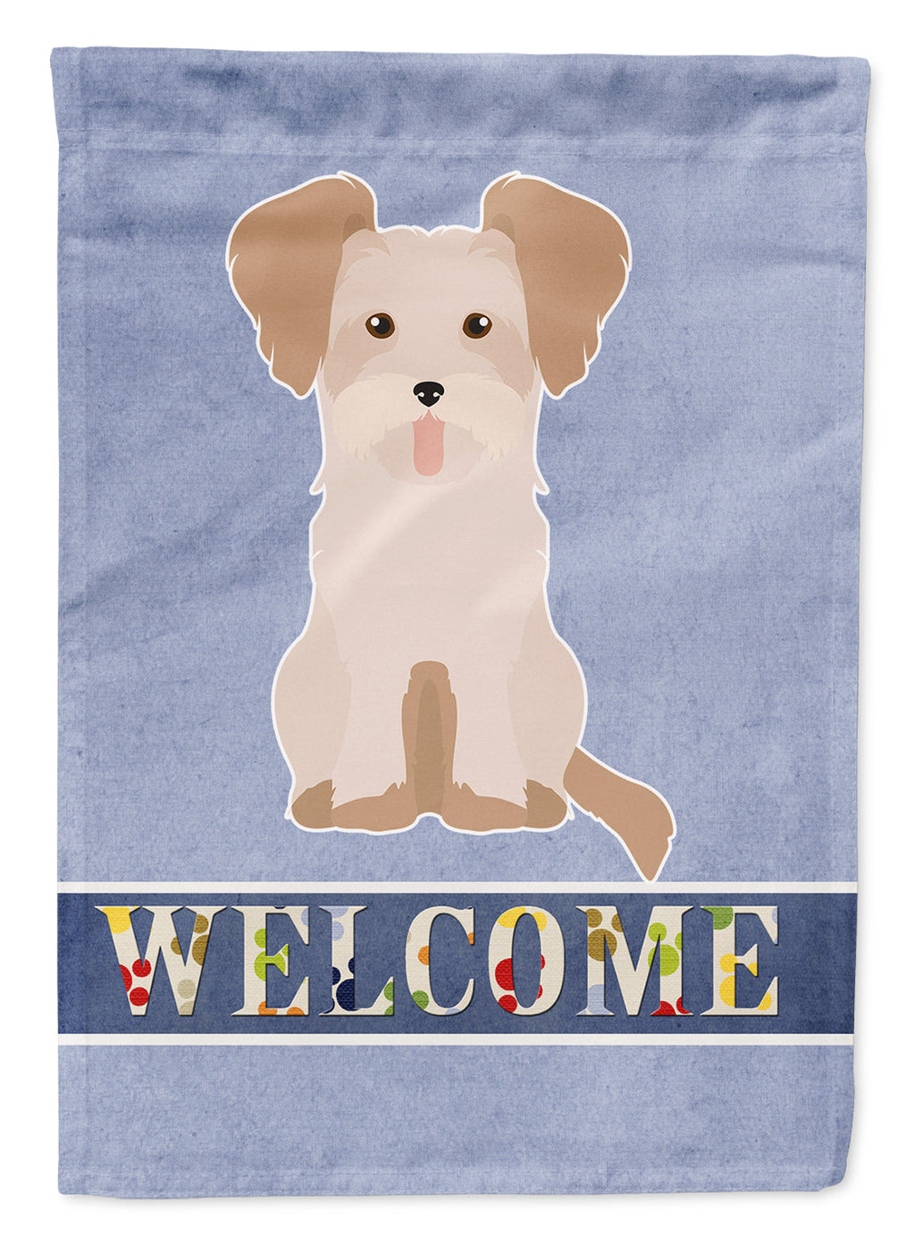 Morkie #3 Welcome House Flag 28x40 Porch Sleeve Pole Decorative Outside Yard Banner Artwork Wall Hanging, Polyester