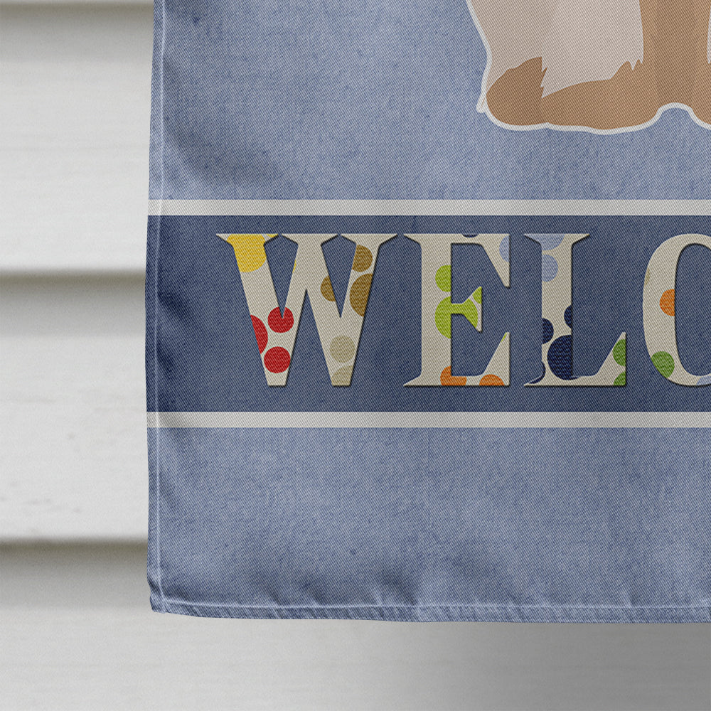 Morkie #3 Welcome House Flag 28x40 Porch Sleeve Pole Decorative Outside Yard Banner Artwork Wall Hanging, Polyester