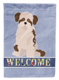 Shi Chi #3 Welcome House Flag 28x40 Porch Sleeve Pole Decorative Outside Yard Banner Artwork Wall Hanging, Polyester