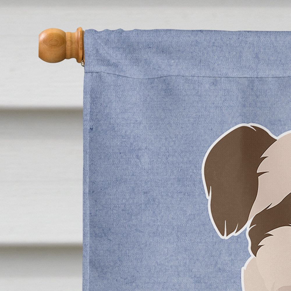 Shi Chi #3 Welcome House Flag 28x40 Porch Sleeve Pole Decorative Outside Yard Banner Artwork Wall Hanging, Polyester