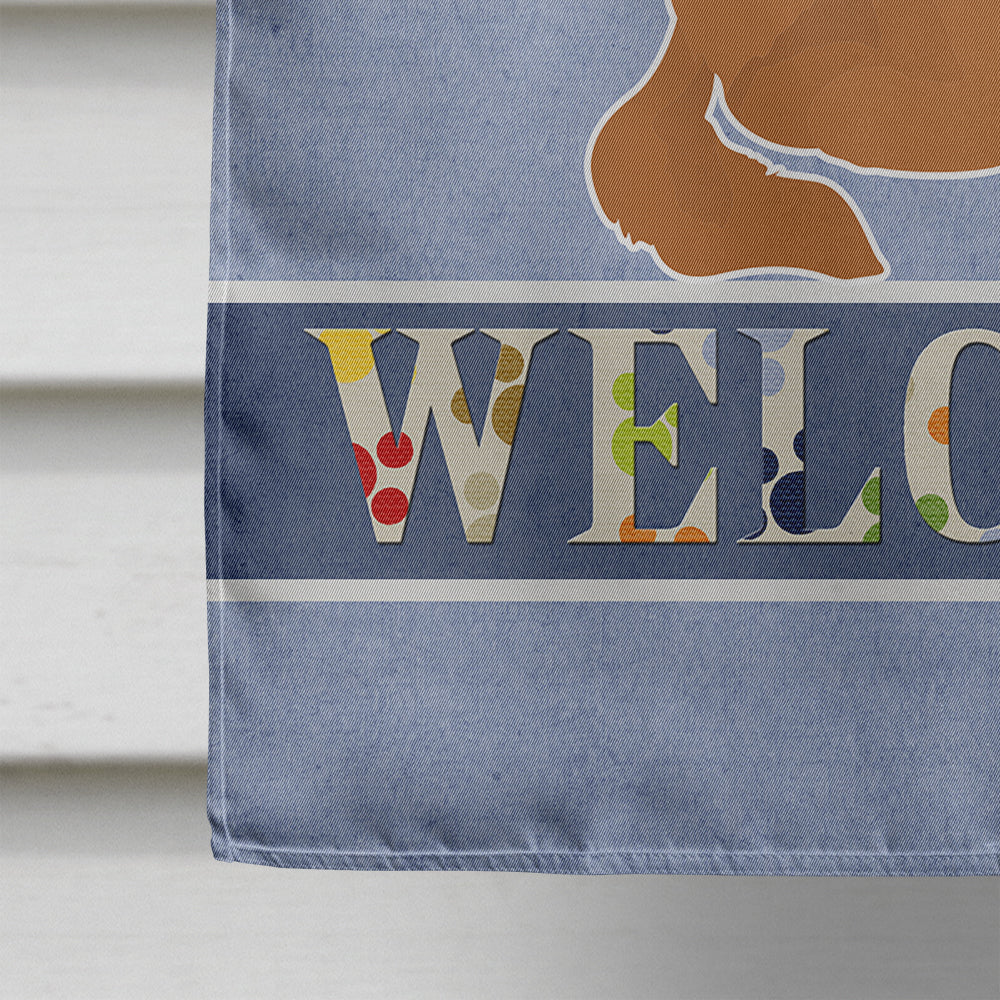 Shih Poo #3 Welcome House Flag 28x40 Porch Sleeve Pole Decorative Outside Yard Banner Artwork Wall Hanging, Polyester