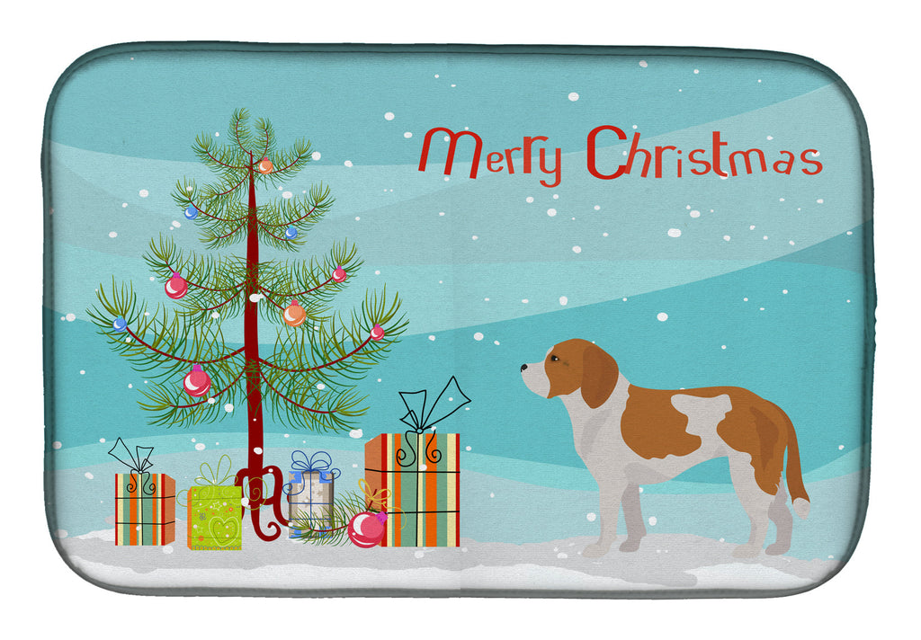 Beaglier #1 Christmas Tree Dish Drying Mat Absorbent Dish Drying Mat Pad for Kitchen Counter Dish Drainer Mat for Countertop, 14 x 21", Multicolor