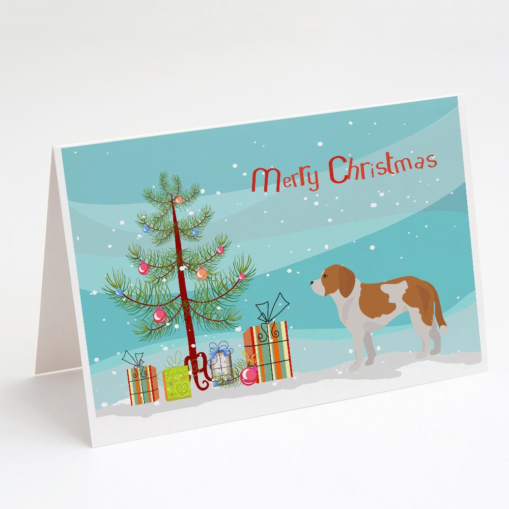 Beaglier #1 Christmas Tree Greeting Cards Pack of 8 Blank Cards with Envelopes Whimsical A7 Size 5x7