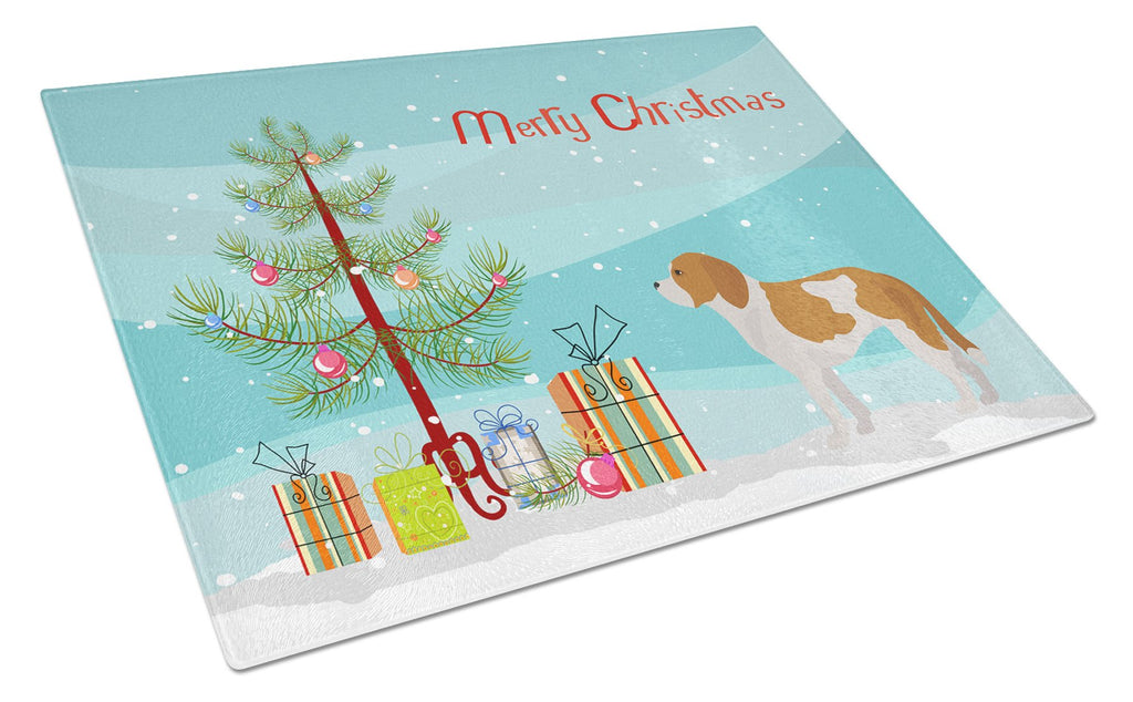 Beaglier #1 Christmas Tree Cutting Board Tempered Glass Kitchen Cutting Surface, Heat Resistant Chopping, Non-Slip Feet, Food Prep & Serving