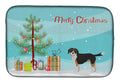 Beaglier #2 Christmas Tree Dish Drying Mat Absorbent Dish Drying Mat Pad for Kitchen Counter Dish Drainer Mat for Countertop, 14 x 21", Multicolor