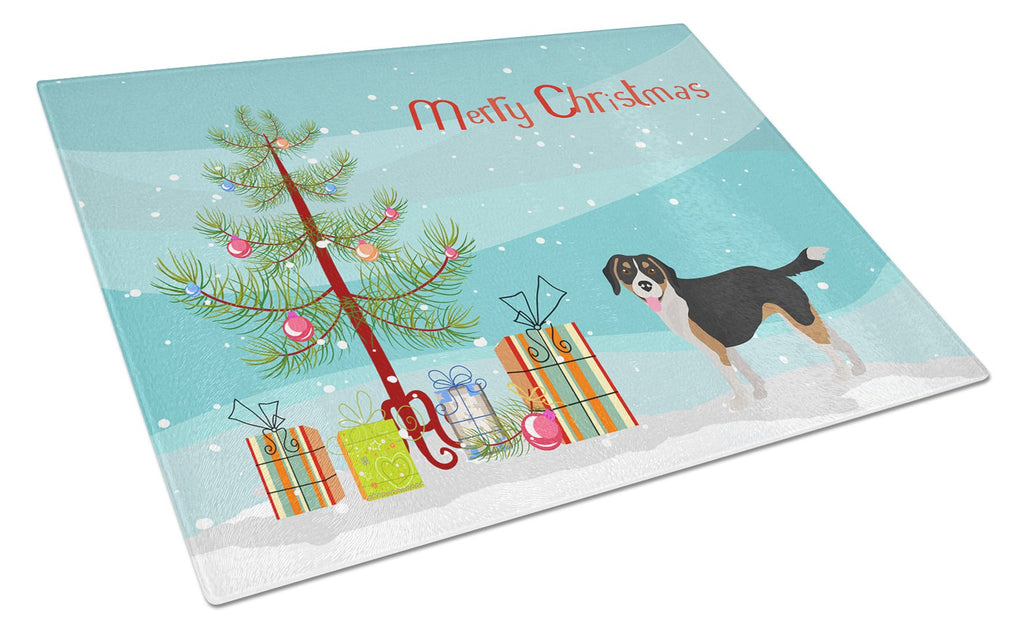 Beaglier #2 Christmas Tree Cutting Board Tempered Glass Kitchen Cutting Surface, Heat Resistant Chopping, Non-Slip Feet, Food Prep & Serving