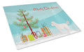 Bichpoo White Christmas Tree Cutting Board Tempered Glass Kitchen Cutting Surface, Heat Resistant Chopping, Non-Slip Feet, Food Prep & Serving