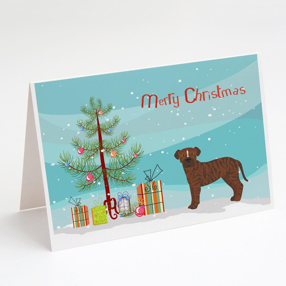 Bullboxer Christmas Tree Greeting Cards Pack of 8 Blank Cards with Envelopes Whimsical A7 Size 5x7