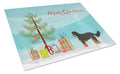 Black and Tan Cavapoo Christmas Tree Cutting Board Tempered Glass Kitchen Cutting Surface, Heat Resistant Chopping, Non-Slip Feet, Food Prep & Serving
