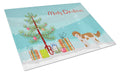 Cavapoo Christmas Tree Cutting Board Tempered Glass Kitchen Cutting Surface, Heat Resistant Chopping, Non-Slip Feet, Food Prep & Serving
