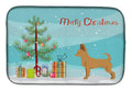 Tan Chion Christmas Tree Dish Drying Mat Absorbent Dish Drying Mat Pad for Kitchen Counter Dish Drainer Mat for Countertop, 14 x 21", Multicolor