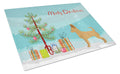 Tan Chion Christmas Tree Cutting Board Tempered Glass Kitchen Cutting Surface, Heat Resistant Chopping, Non-Slip Feet, Food Prep & Serving