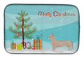 Tan Chiweenie Christmas Tree Dish Drying Mat Absorbent Dish Drying Mat Pad for Kitchen Counter Dish Drainer Mat for Countertop, 14 x 21", Multicolor