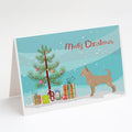Tan Chorkie Christmas Tree Greeting Cards Pack of 8 Blank Cards with Envelopes Whimsical A7 Size 5x7