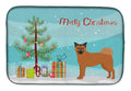 Chow Shepherd Christmas Tree Dish Drying Mat Absorbent Dish Drying Mat Pad for Kitchen Counter Dish Drainer Mat for Countertop, 14 x 21", Multicolor