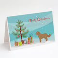Tan Cockapoo Christmas Tree Greeting Cards Pack of 8 Blank Cards with Envelopes Whimsical A7 Size 5x7