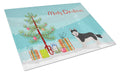 Corgi Husky Mix #2 Christmas Tree Cutting Board Tempered Glass Kitchen Cutting Surface, Heat Resistant Chopping, Non-Slip Feet, Food Prep & Serving
