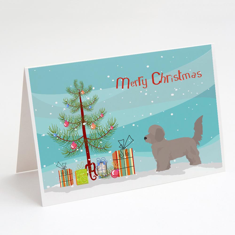 Doxiepoo Christmas Tree Greeting Cards Pack of 8 Blank Cards with Envelopes Whimsical A7 Size 5x7