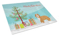 Doxiepoo #2 Christmas Tree Cutting Board Tempered Glass Kitchen Cutting Surface, Heat Resistant Chopping, Non-Slip Feet, Food Prep & Serving