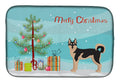 Gerberian Shepsky #2 Christmas Tree Dish Drying Mat Absorbent Dish Drying Mat Pad for Kitchen Counter Dish Drainer Mat for Countertop, 14 x 21", Multicolor
