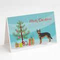 German Sheprador #2 Christmas Tree Greeting Cards Pack of 8 Blank Cards with Envelopes Whimsical A7 Size 5x7