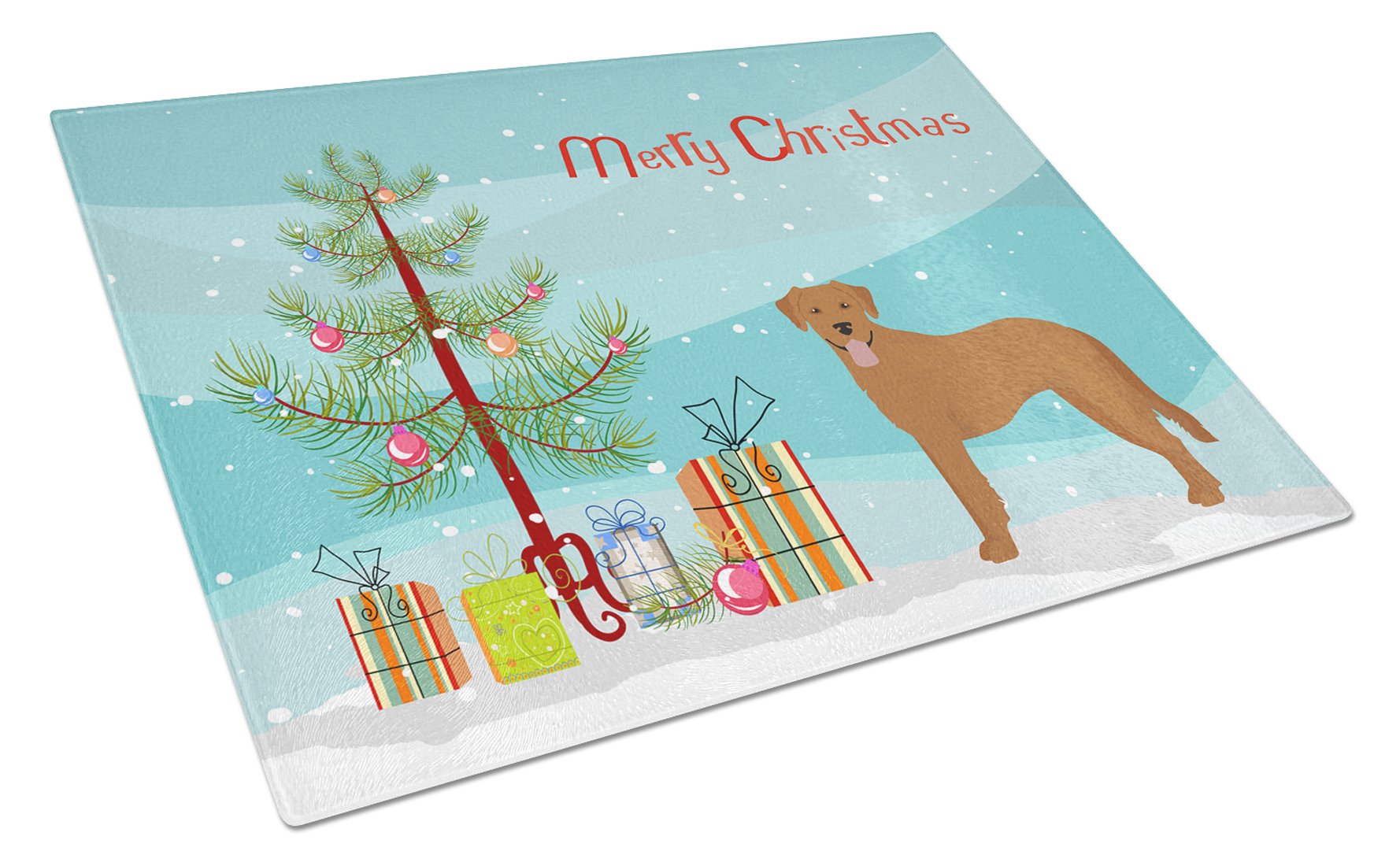 Goldador Christmas Tree Cutting Board Tempered Glass Kitchen Cutting Surface, Heat Resistant Chopping, Non-Slip Feet, Food Prep & Serving