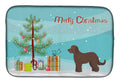 Brown Goldendoodle Christmas Tree Dish Drying Mat Absorbent Dish Drying Mat Pad for Kitchen Counter Dish Drainer Mat for Countertop, 14 x 21", Multicolor