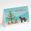 Brown Goldendoodle Christmas Tree Greeting Cards Pack of 8 Blank Cards with Envelopes Whimsical A7 Size 5x7