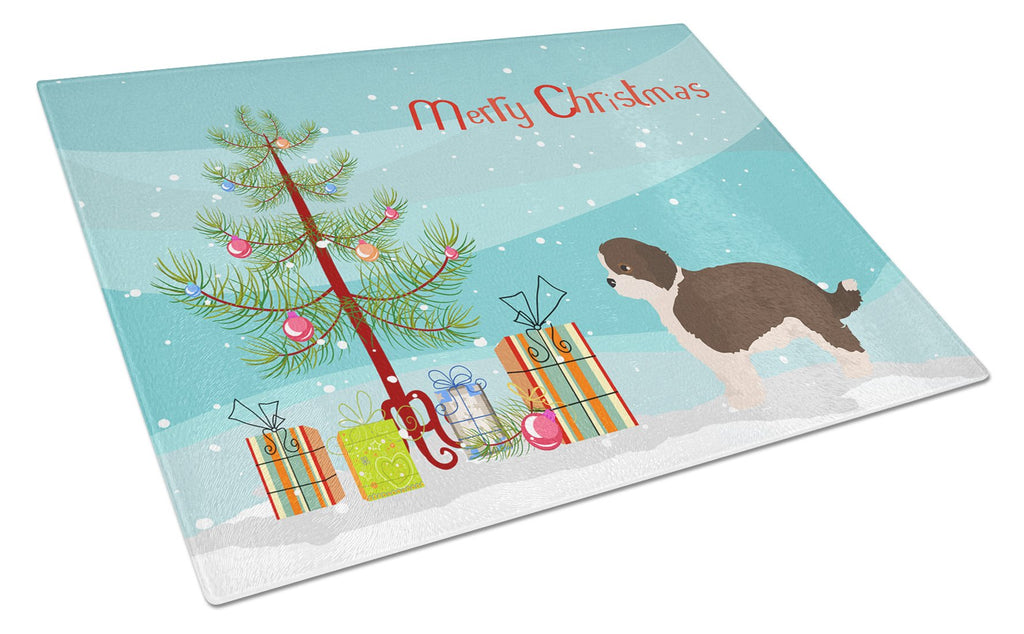 Havapoo #1 Christmas Tree Cutting Board Tempered Glass Kitchen Cutting Surface, Heat Resistant Chopping, Non-Slip Feet, Food Prep & Serving